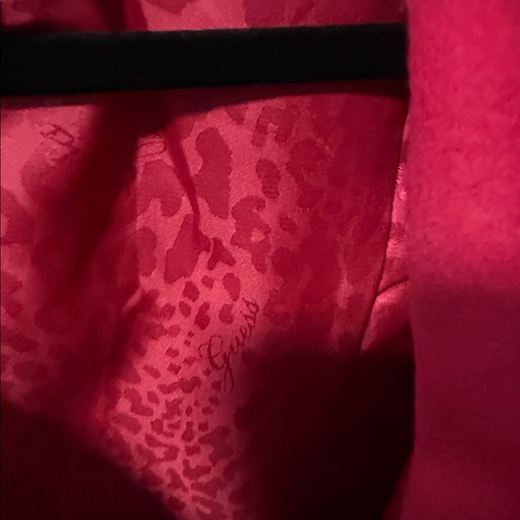 GUESS Women's Bold Pink Double-Breasted Pea Coat - Picture 5 of 5